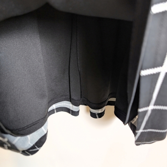 Lauren Ralph Lauren Black White Windowpane Plaid 3/4 Sleeve Dress Size 10 - Picture 3 of 6